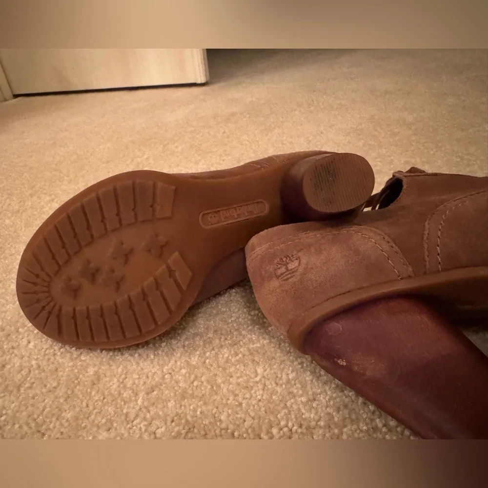 Timberland Earthkeepers Brown Suede Lace-Up Oxford Heels - Picture 8 of 12